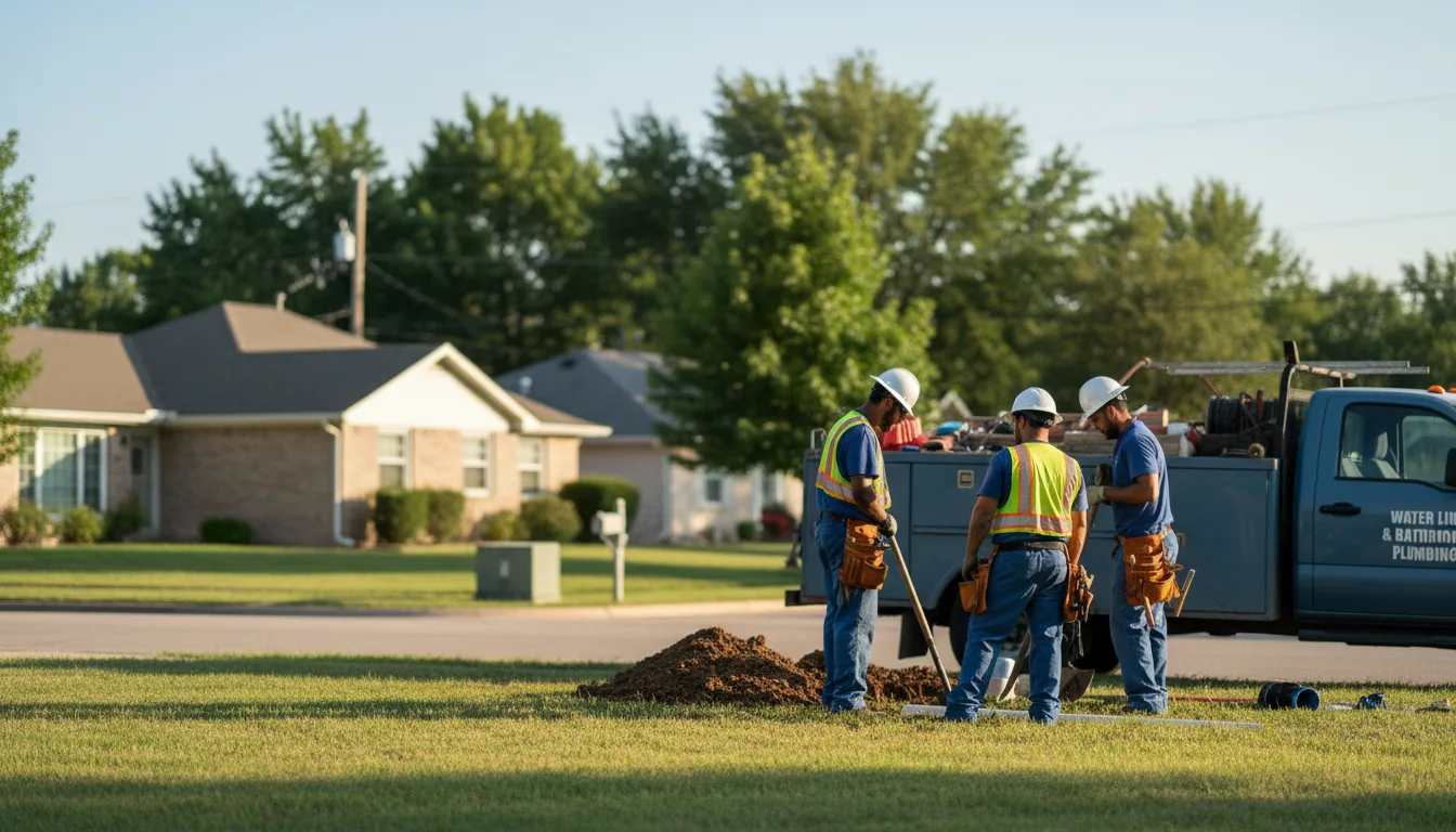 Residential water line and bathroom plumbing service in Mclemoresville, TN